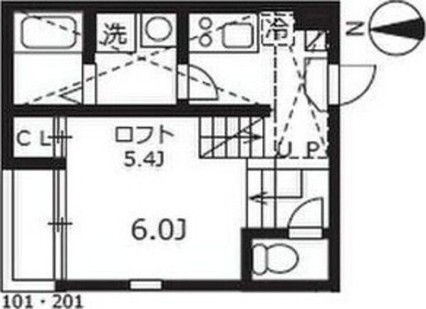 ハーモニーテラス志賀町Vの物件間取画像